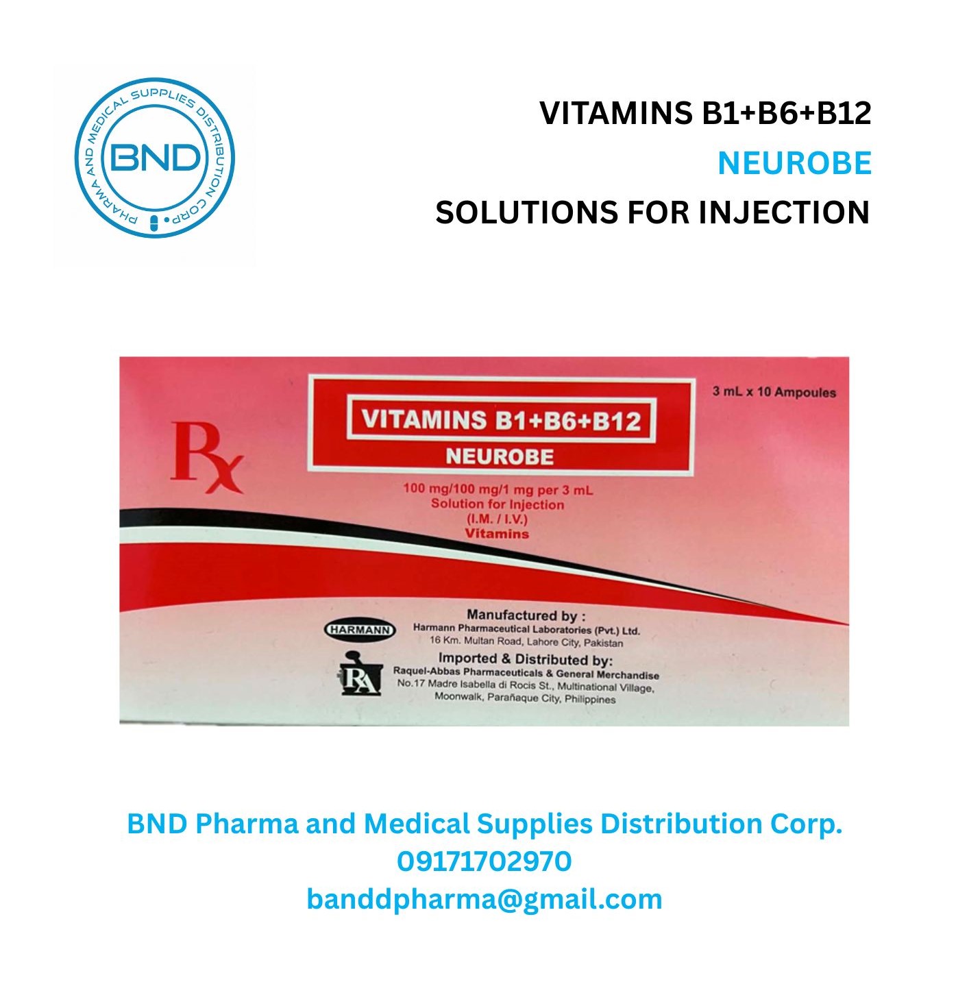 Neurobe Vitamins B1 + B6 + B12